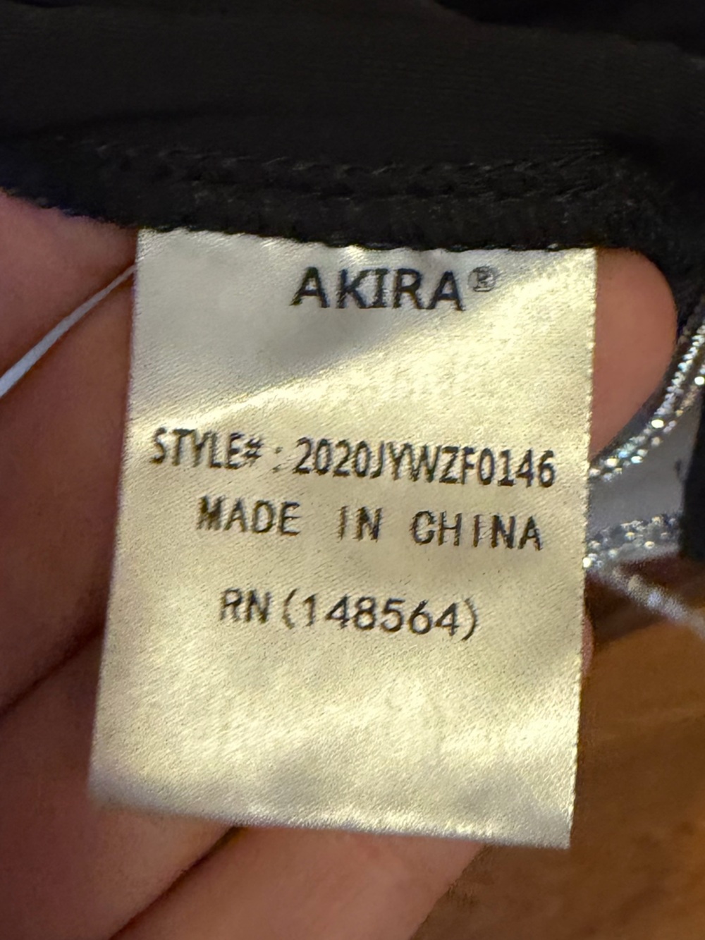 AKIRA Black Mini Dress with rhinestone tie Side Cutouts - Picture 11 of 12